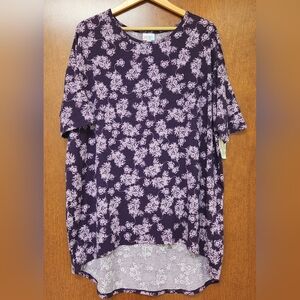 LulaRoe Purple Floral Tunic Women's Size XL NWT